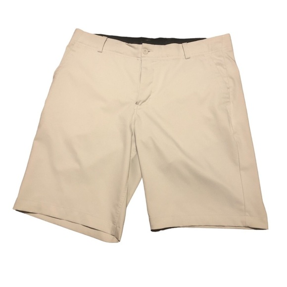 Nike Other - Nike Dri Fit Shorts Standard Fit Flat Front White Activewear Golfing Classic 34